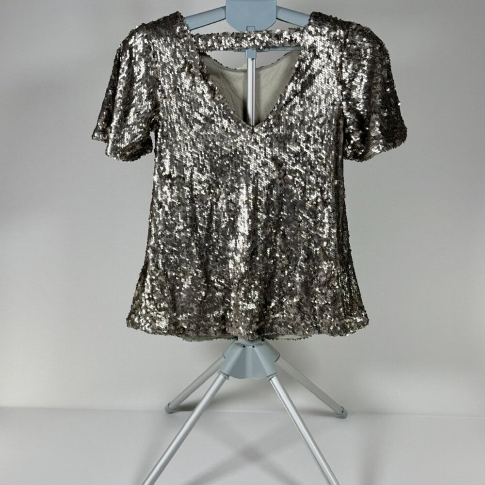 Altar'd State Sequin Short Sleeve top - Size Small - Picture 3 of 8